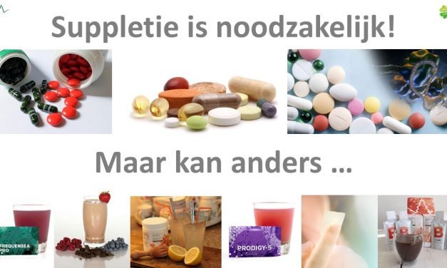 Voedingssuppletie is noodzaak!